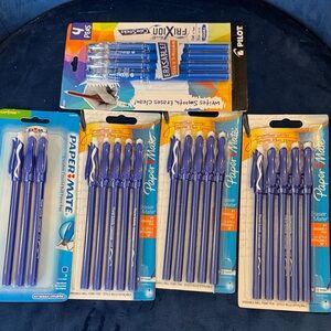 Blue Erasable Pens - 5 pack bundle
